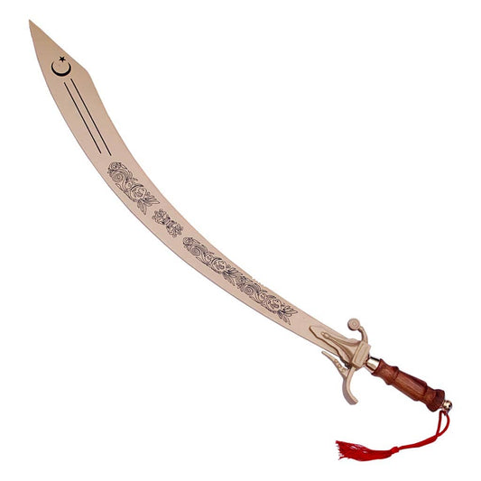 Belly Dance Dragon Scimitar Full Gold Plated Wooden Handel Sword