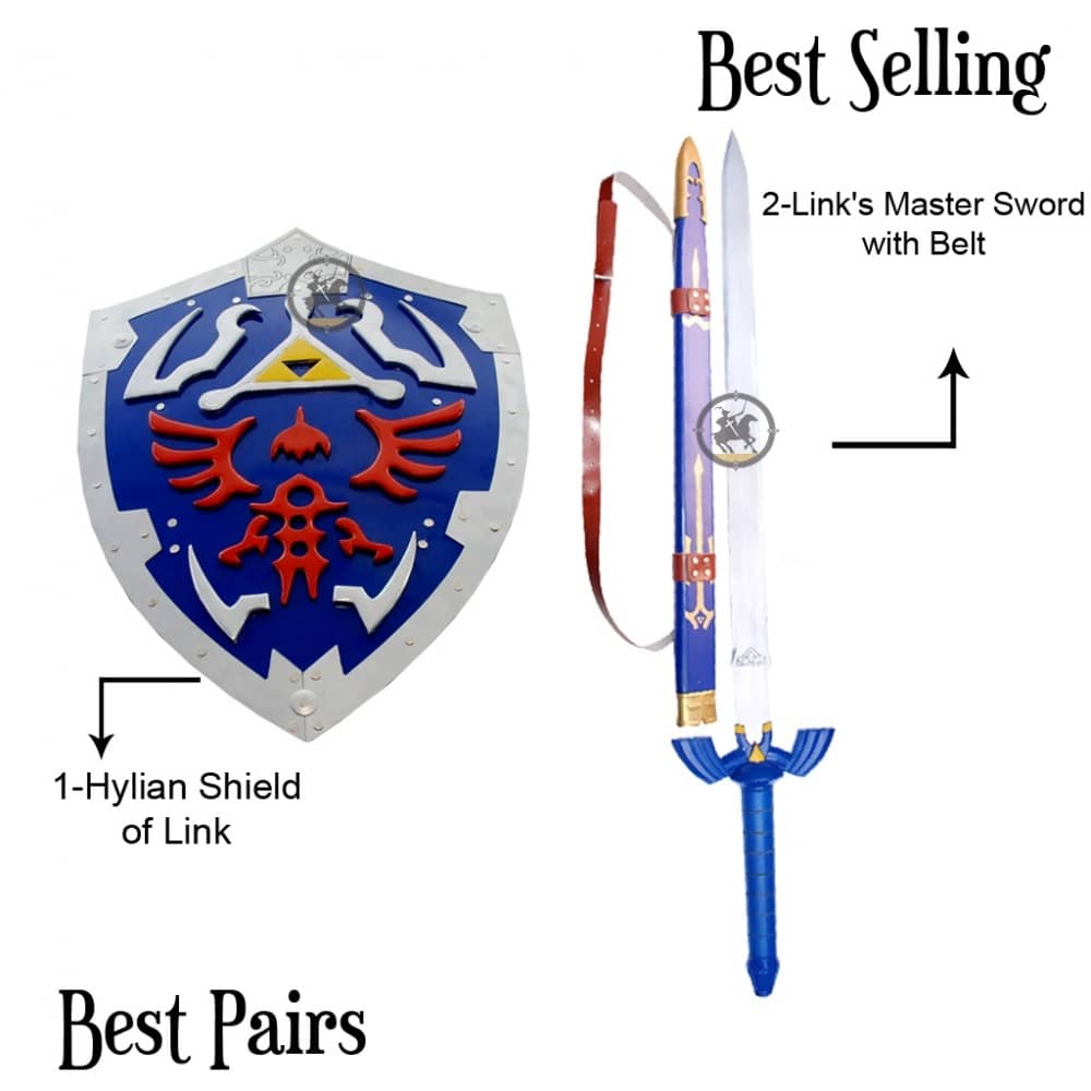 Zelda Hylian Shield & Link’s Master Sword with Belt