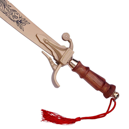 Belly Dance Dragon Scimitar Full Gold Plated Wooden Handel Sword