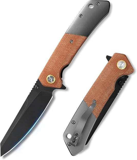 Sandvik Steel Folding Pocket 8.52" Knife Micarta Handle