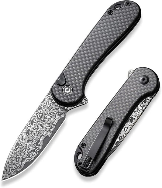 Elementum II Pocket Folding 7" Knife Damascus Blade