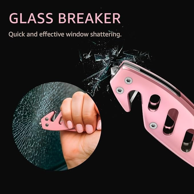 Pink Folding Pocket 6.61" Knife Serrated Blade for Women