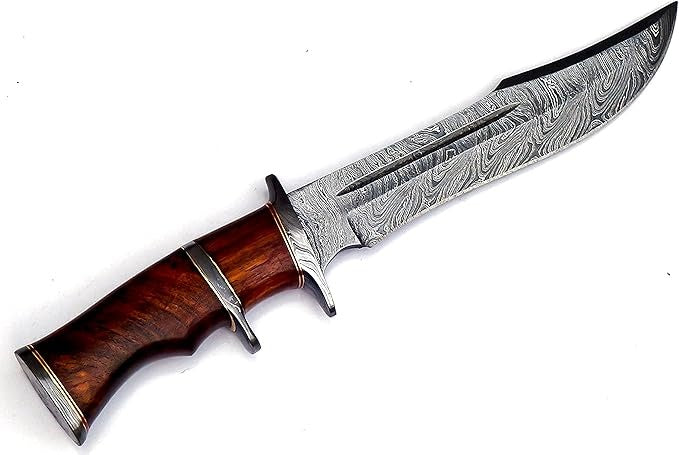 Damascus Hunting 6.5" Knife Multipurpose