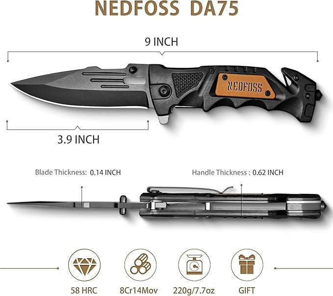 Tactical Folding Pocket 9" Knife Multipupose