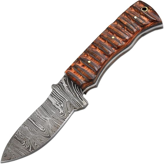 Handmade Damascus Hunting 9" Knife Fixed Blade