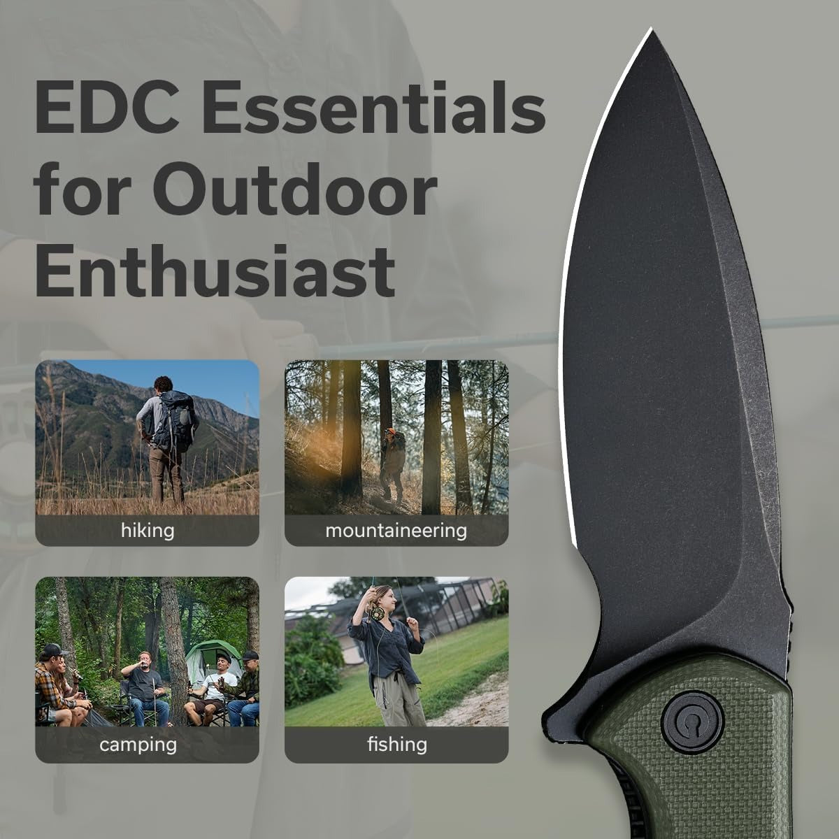 Folding Pocket 2.98" Knife D2 Steel Blade G10 Handle EDC
