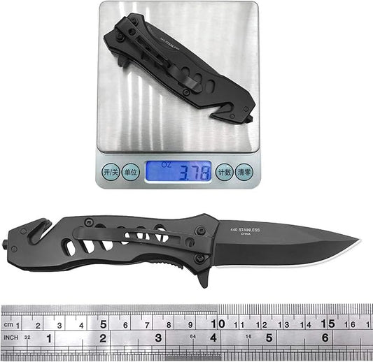 Folding Pocket 6.5" Knife Tactical Blade with Clip & Breaker