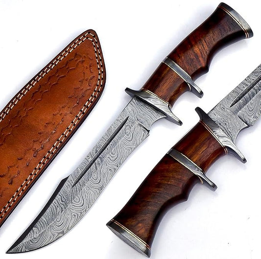 Damascus Hunting 6.5" Knife Multipurpose