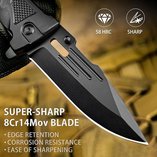 Tactical Folding Pocket 9" Knife Multipupose