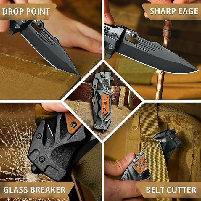 Tactical Folding Pocket 9" Knife Multipupose