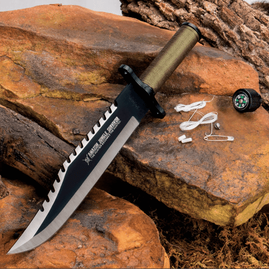 Amazon Jungle Survival Knife And Sheath