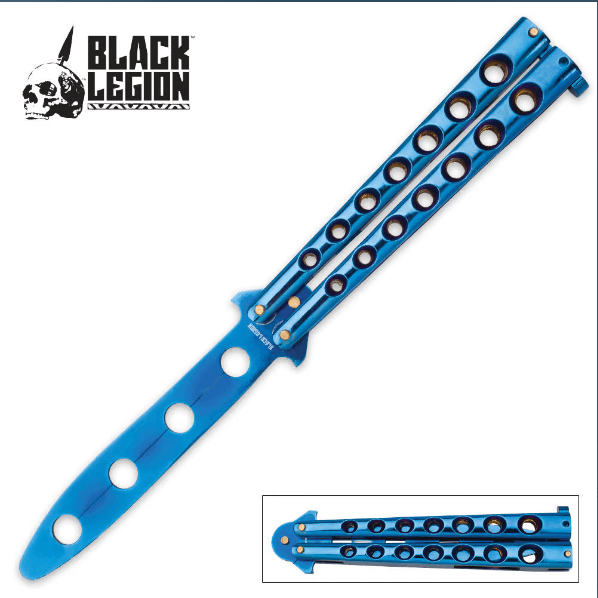 BLACK LEGION BALISONG BUTTERFLY TRAINER KNIFE - BLUE