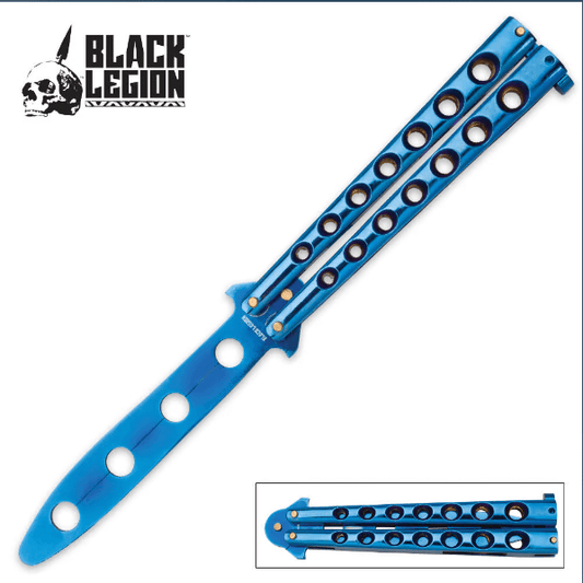 BLACK LEGION BALISONG BUTTERFLY TRAINER KNIFE - BLUE