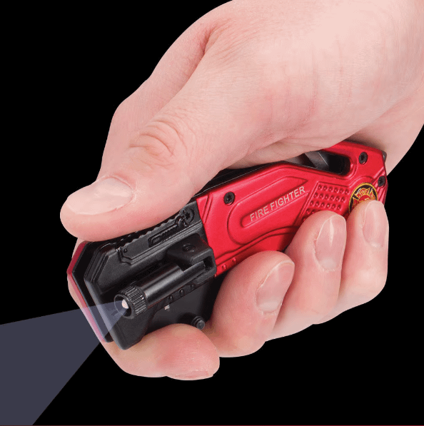 BLACK LEGION FIREFIGHTER EVERYDAY CARRY ASSISTED OPENING POCKET KNIFE WITH BUILT-IN FLASHLIGHT