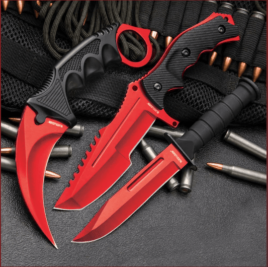 Black Legion Red Fury Triple Knife Set