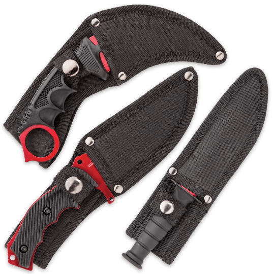 Black Legion Red Fury Triple Knife Set