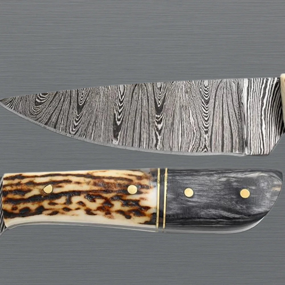 Custom Handmade Damascus Hunting Knife Fixed Blade