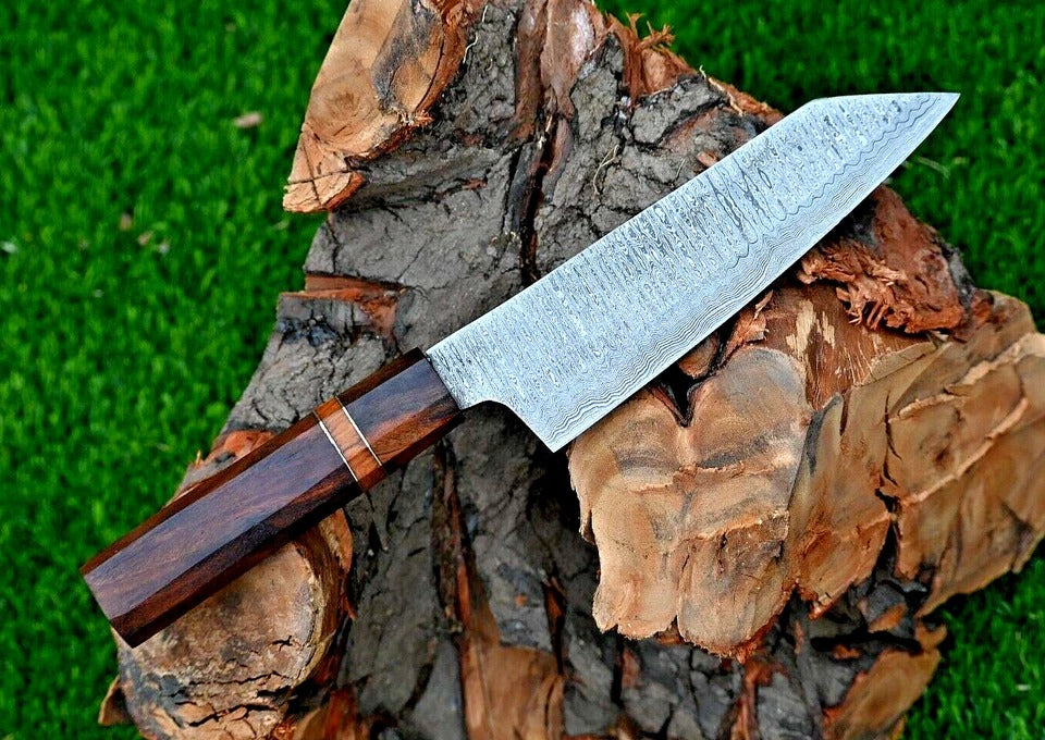 Hand-Forged Damascus 13” Knife For Chefs, Home Kitchen