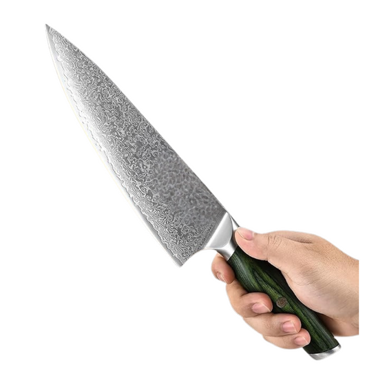 High Quality Damascus Kitchen 8" Knife Ergonomic Handle