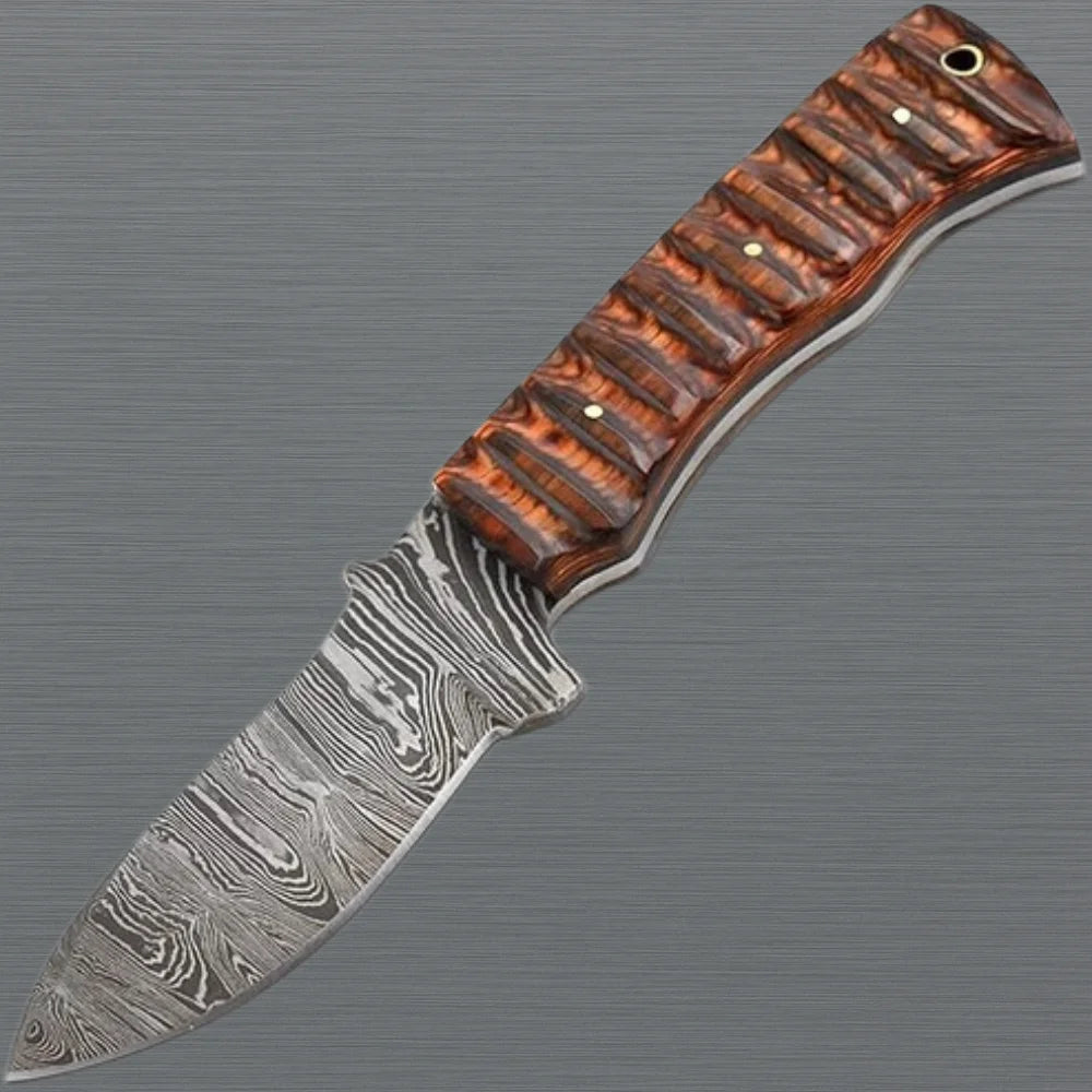 Handmade Damascus Hunting Knife Fixed Blade