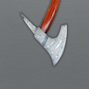 Hand-forged Damascus Camping Tomahawk for outdoor use
