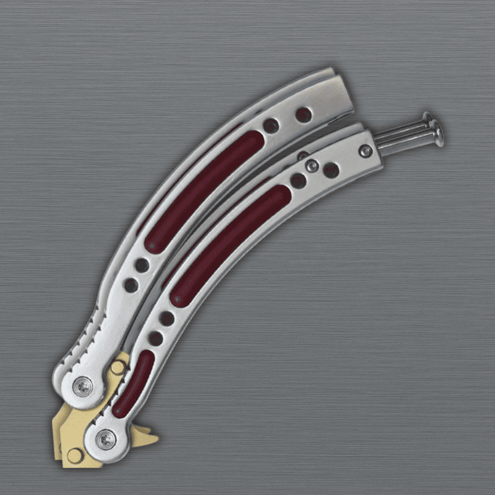 Fire Fade Butterfly Trainer 9.5" Knife CSGO Style Practice