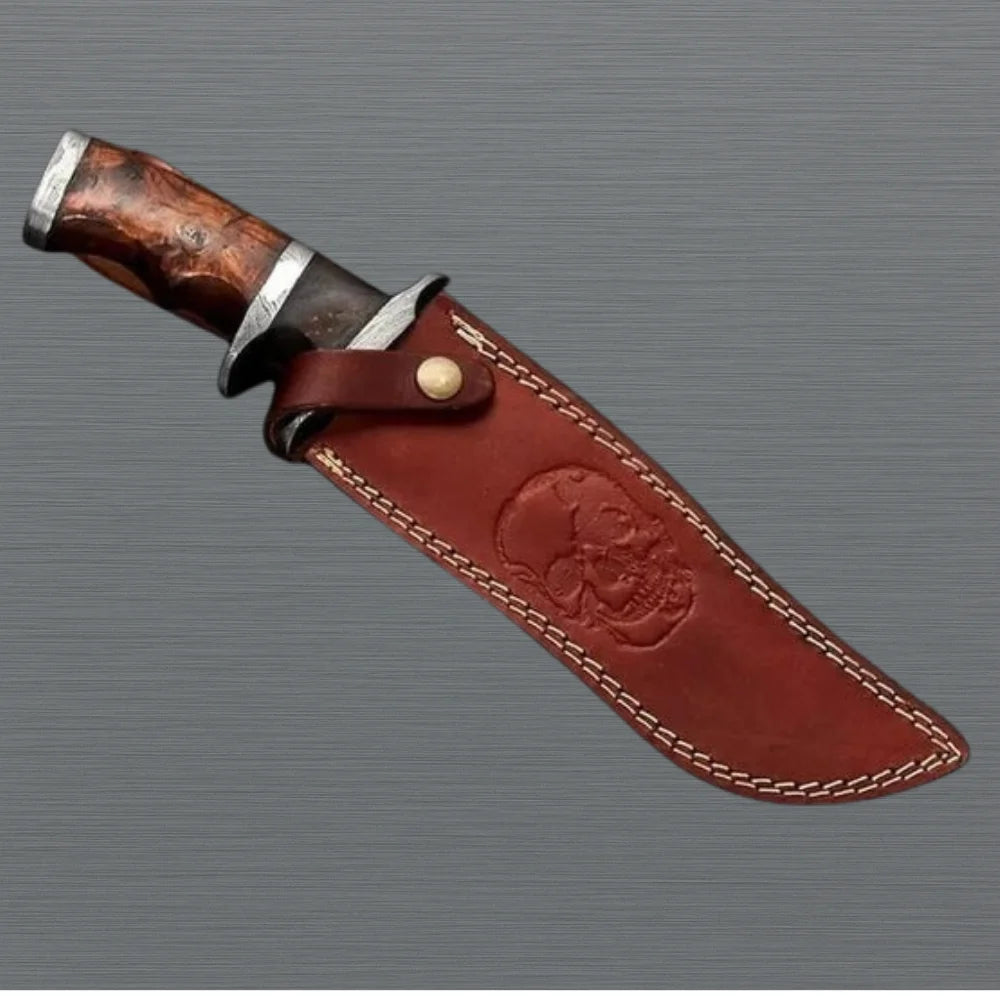 Forged Damascus Hunting Knife Birthday Gift for Men