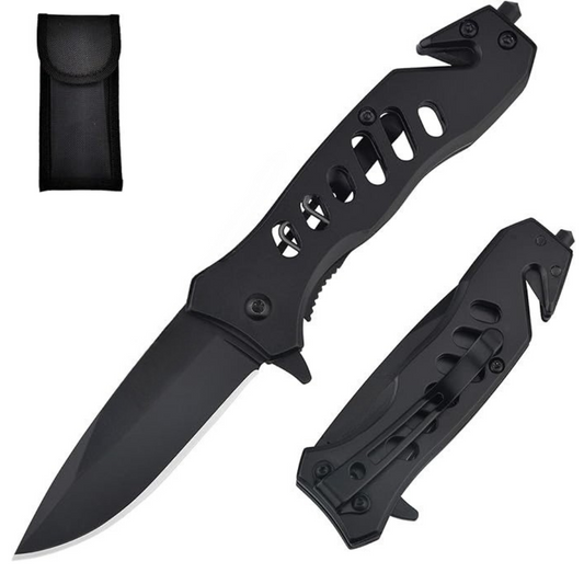 Folding Pocket 6.5" Knife Glass Breaker & Seatbelt Cutter