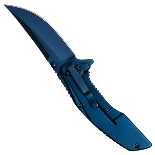 Olive Folding Pocket 3" Knife 8Cr13MoV Steel Blade