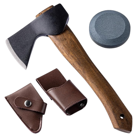 Hand-Forged Camping 12" Axe with Protective Sheath