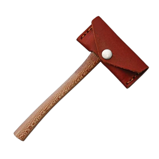 Handmade Damascus Steel Mini Axe with Sheath