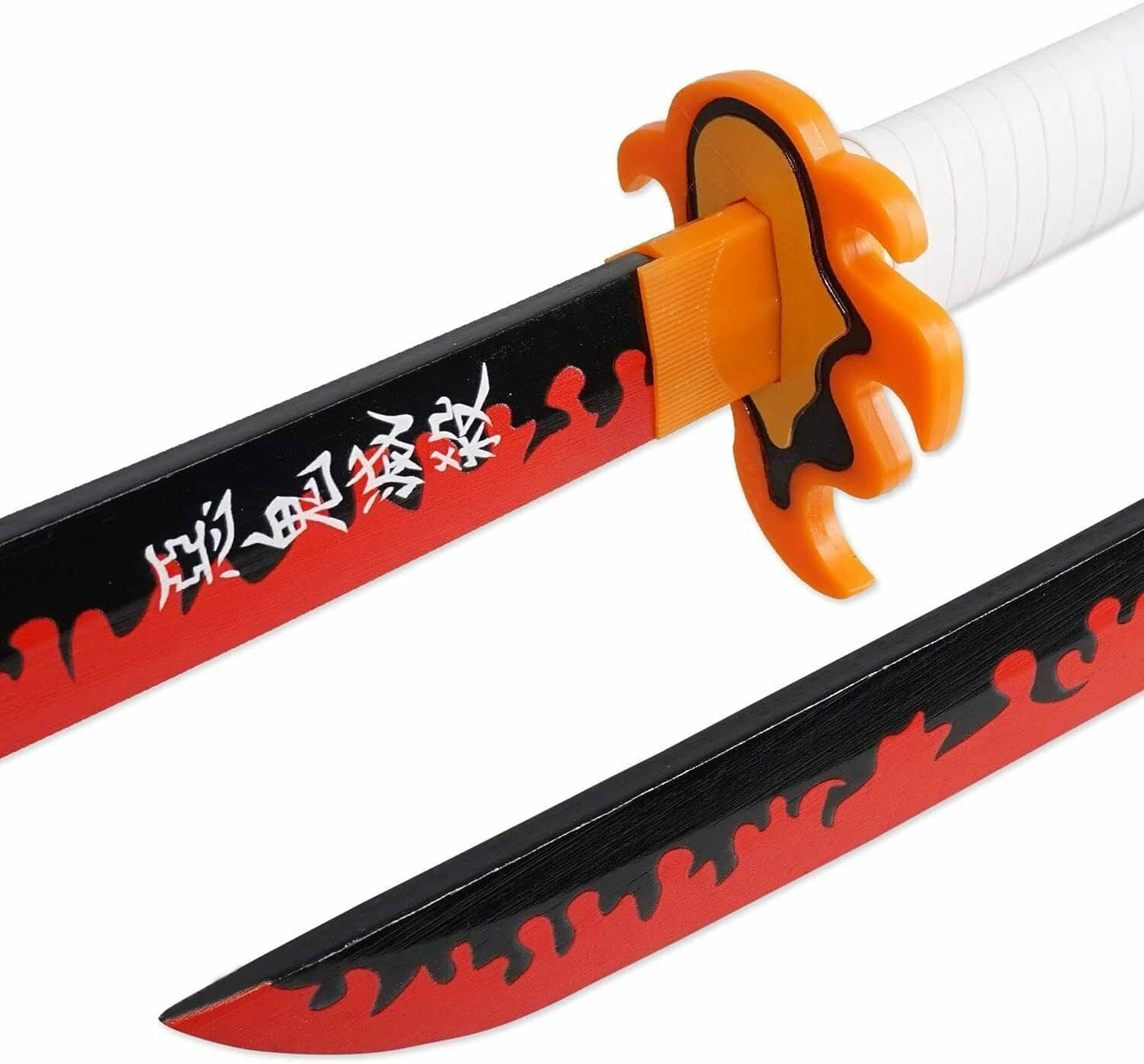 41" Demon Slayer Kyojuro Rengoku Samurai Sword Wooden Katana