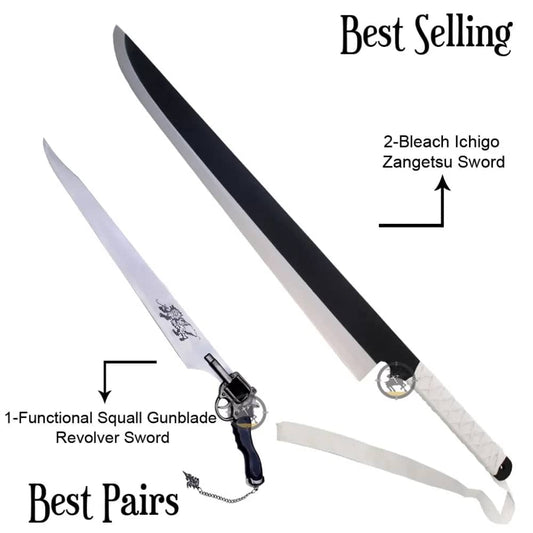 Functional Squall Gunblade & Anime Inspired Ichigo Shikai Sword