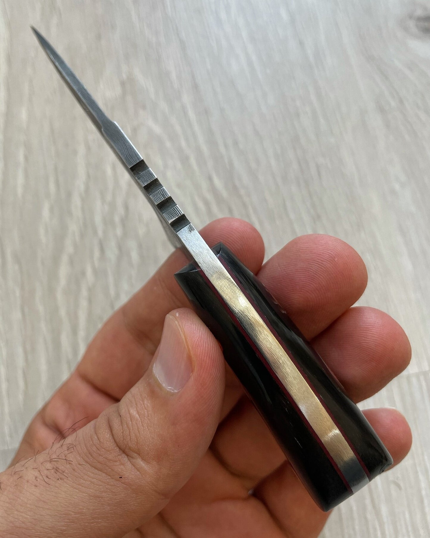 150 Layers Damascus Skinning 5.91" Knife Cow Horn Handle