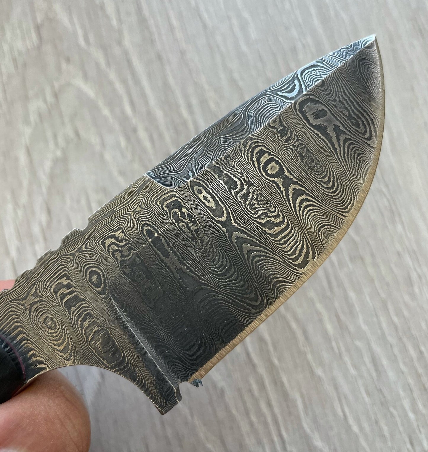 150 Layers Damascus Skinning 5.91" Knife Cow Horn Handle