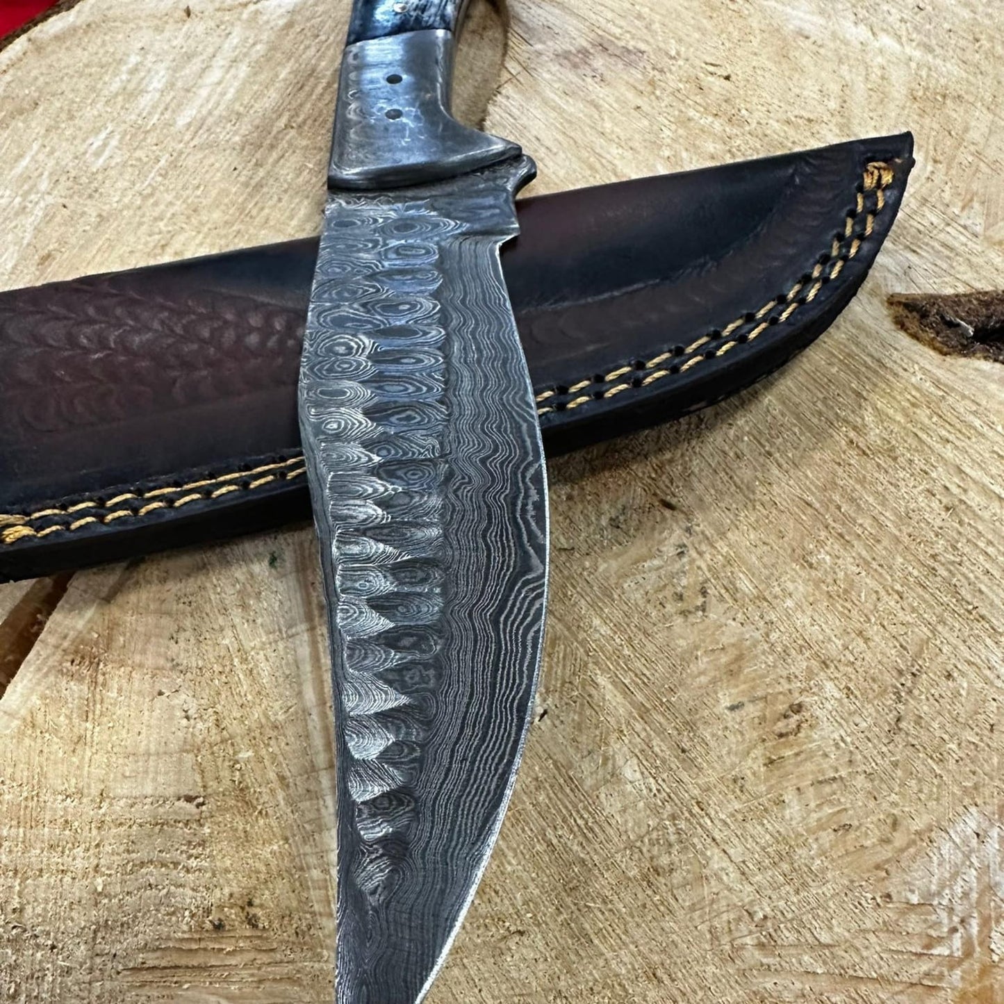 Handmade High Quality Damascus Skinner 10" Knife Full Tang