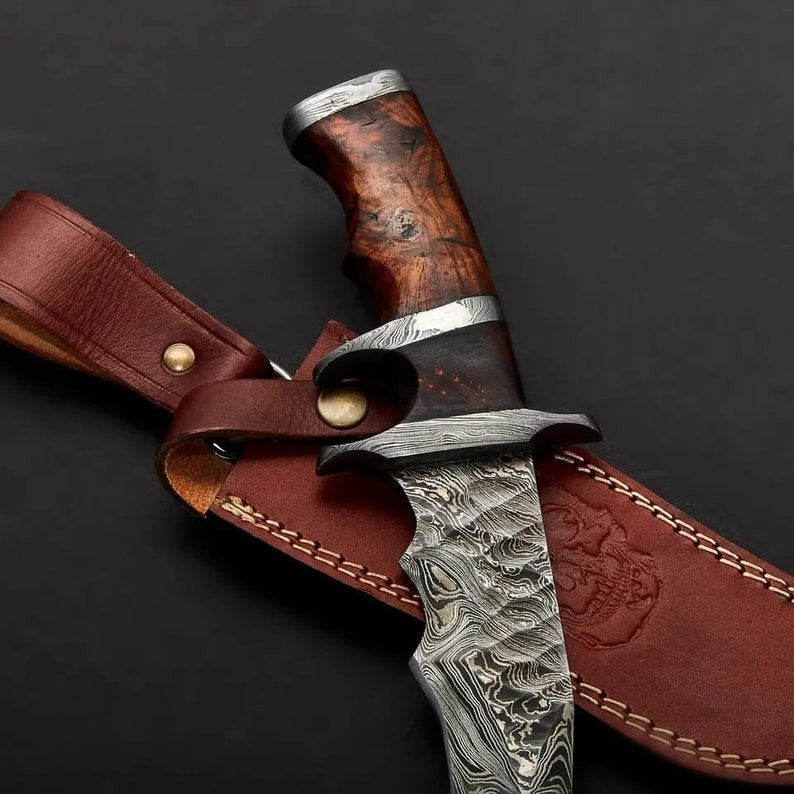 Forged Damascus Hunting 13" Knife Birthday Gift for Men