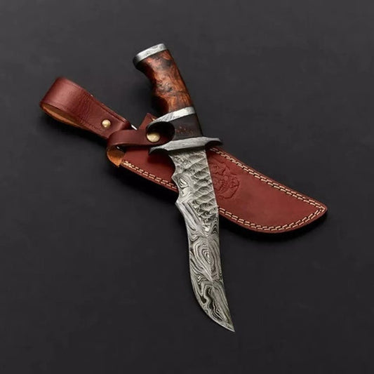 Forged Damascus Hunting 13" Knife Birthday Gift for Men