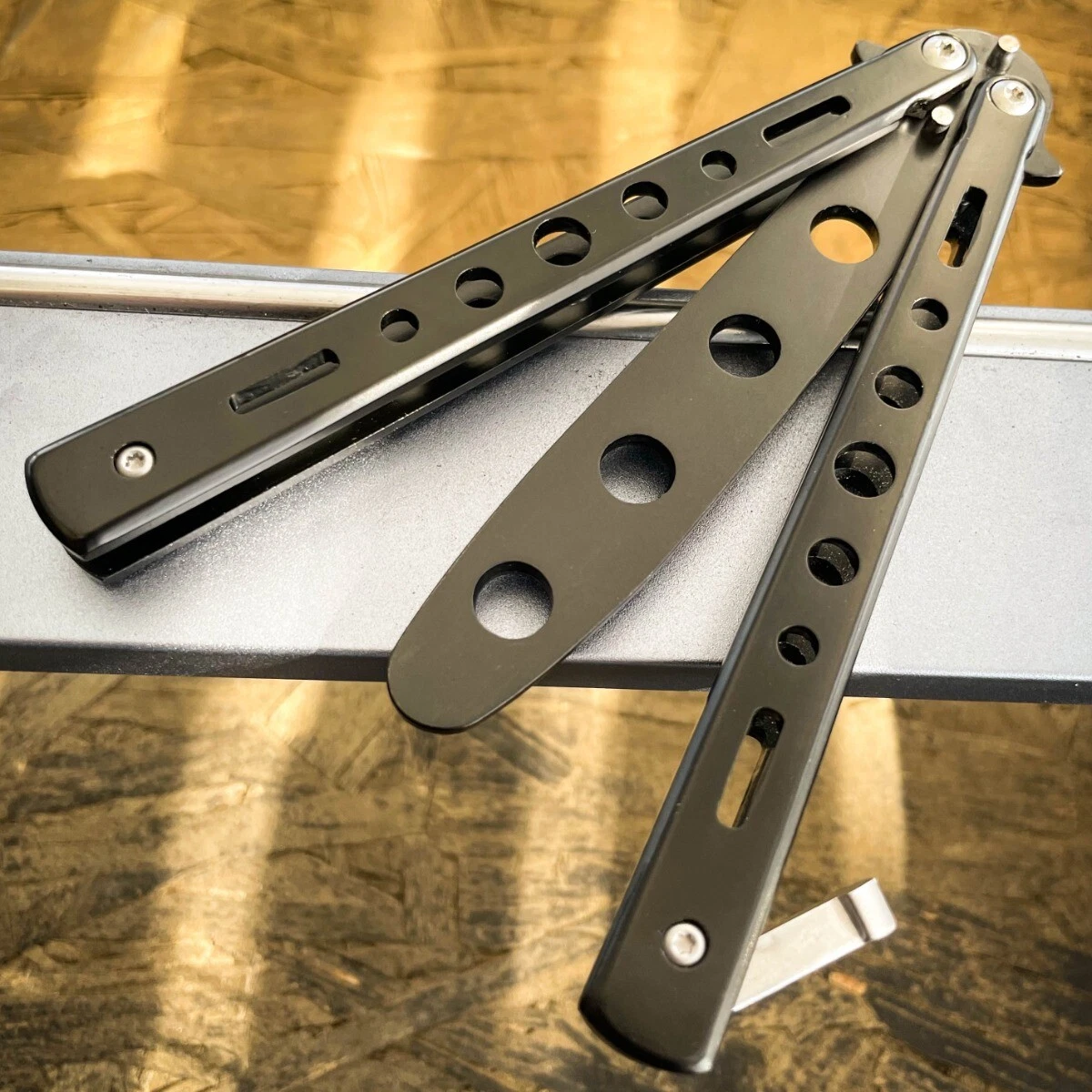 Butterfly Trainer 8.5" Knife Black Dull Blade