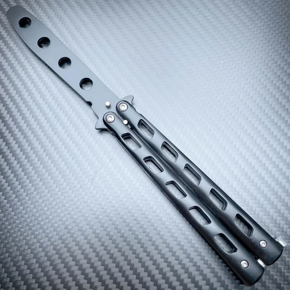 Black Butterfly Balisong Trainer 8.5" Knife Dull Blade