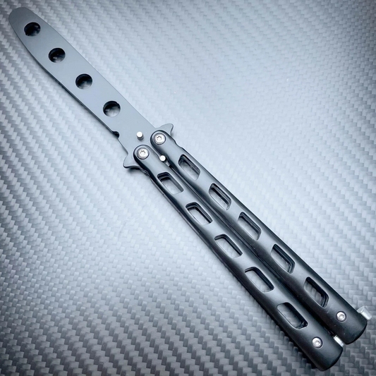 Black Butterfly Balisong Trainer 8.5" Knife Dull Blade