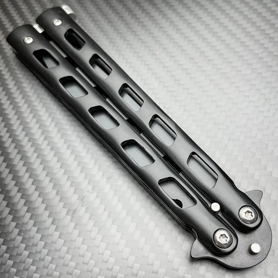 Black Butterfly Balisong Trainer 8.5" Knife Dull Blade
