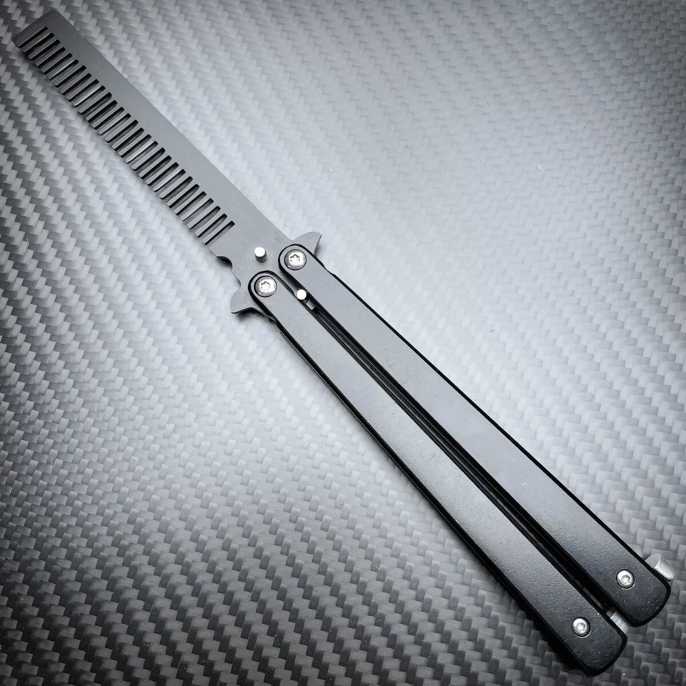 Black Butterfly Balisong Comb Beard & Hair Trainer Tool