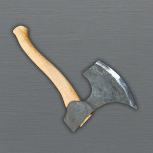 Carbon steel throwing tomahawk full-length image