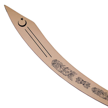 Belly Dance Dragon Scimitar Full Gold Plated Wooden Handel Sword