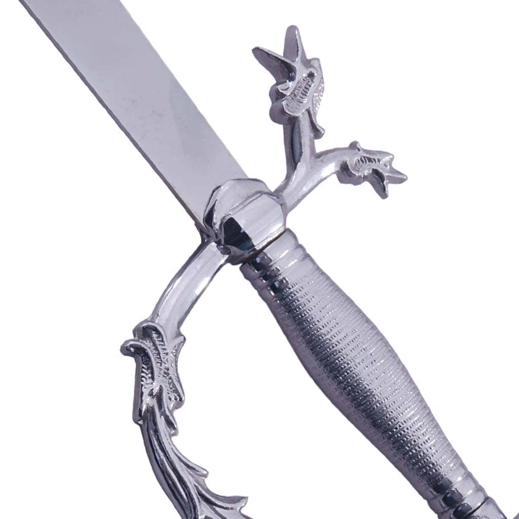 Belly Dance Dragon Scimitar Sword Silver Handle