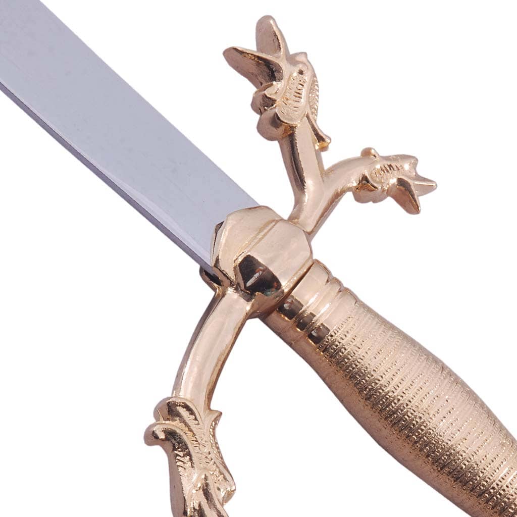 Dragon Head Scimitar Sword with Gold Plated Handle