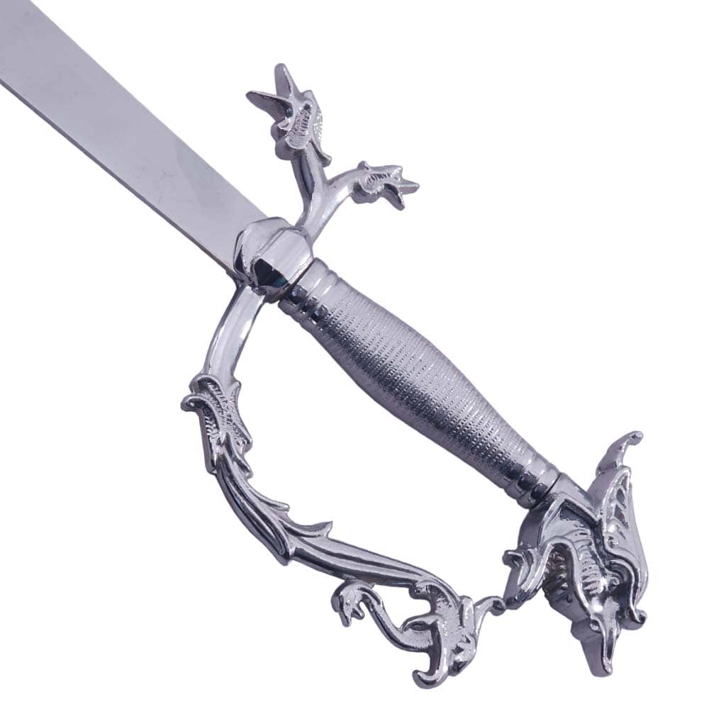 Belly Dance Dragon Scimitar Sword Silver Handle