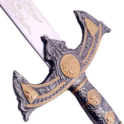 Marto knights Templar masons Damascus sword silver