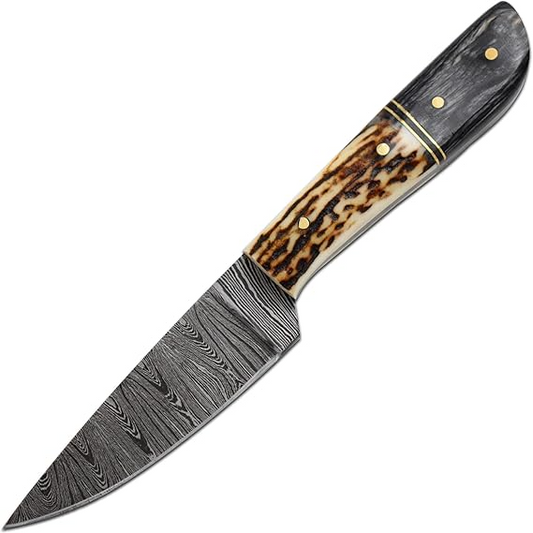 Custom Handmade Damascus Hunting 7.5" Knife Fixed Blade